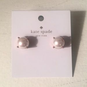 White Kate Spade earrings
